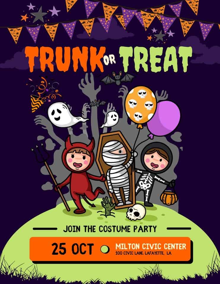 MCO Trunk or Treat event at 100 Civic Ln in Lafayette, LA on October 25, 2025