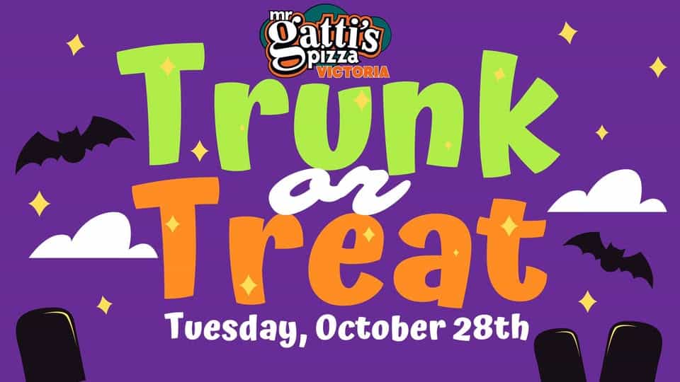 Mr Gatti's Trunk or Treat 2025 event at 2804 N Laurent St in Victoria, TX on October 28, 2025