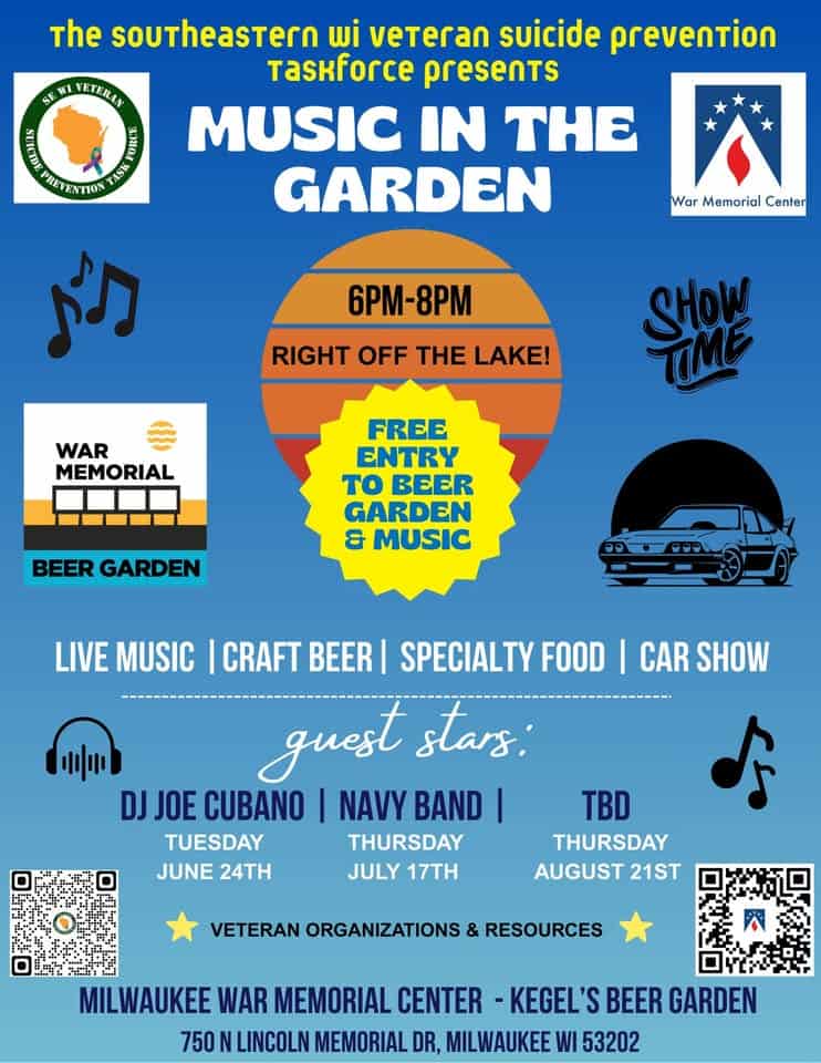Music In the Garden event at 750 N Lincoln Memorial Dr in Milwaukee, WI on August 21, 2025