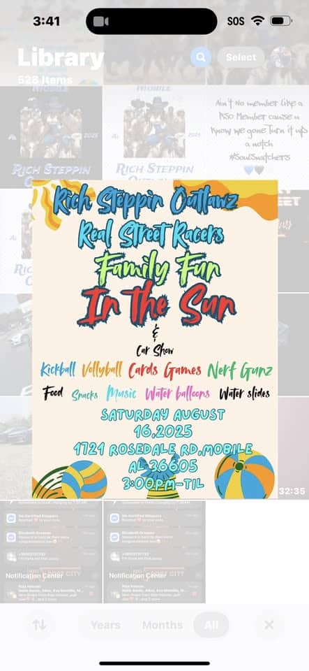 RSO Family Fun in the sun & Car show event at 1728 Rosedale Rd in Mobile, AL on August 16, 2025