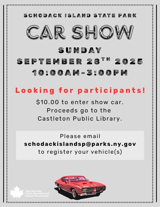 Schodack Island State Park Car Show event at Schodack Island State Park in Castleton, NY on September 28, 2025