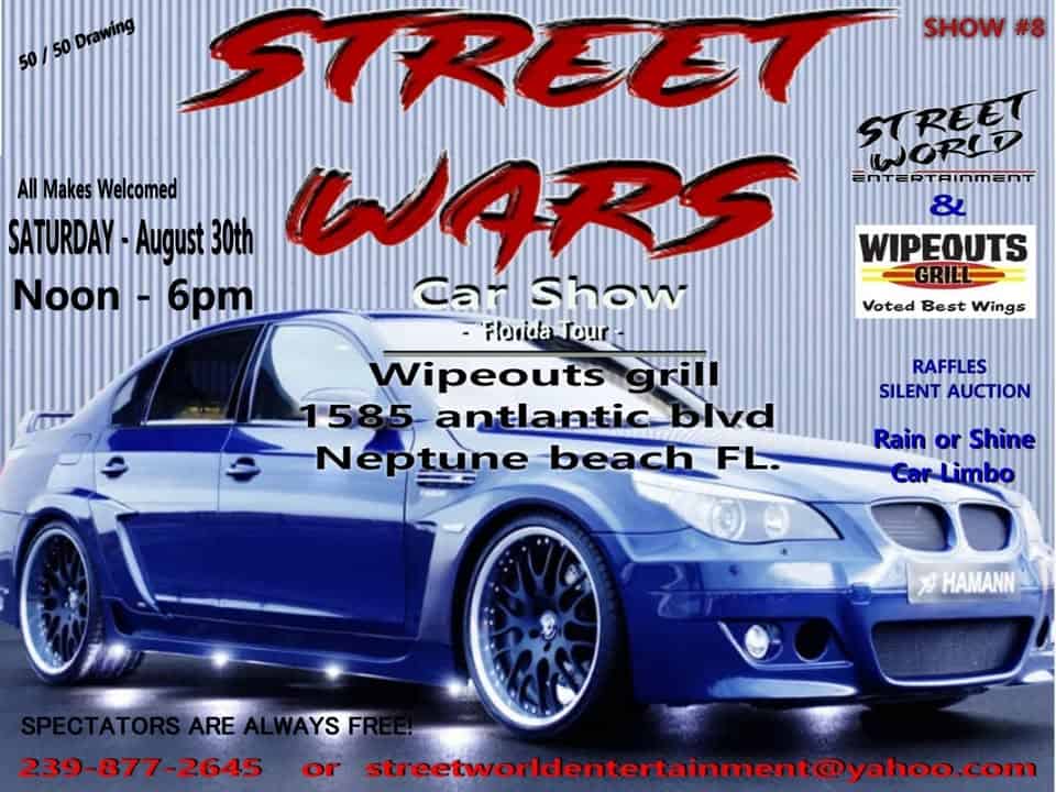 Street Wars car show in Neptune Beach event at 1589 Atlantic Boulevard in Neptune Beach, FL on August 30, 2025