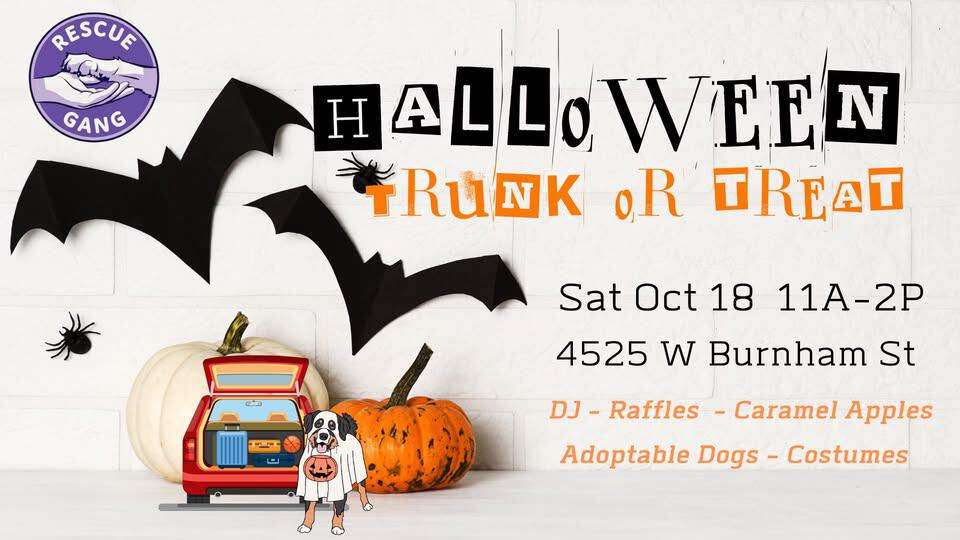 Trunk or Treat Party @ Rescue Gang event at 4525 W Burnham St in Milwaukee, WI on October 18, 2025