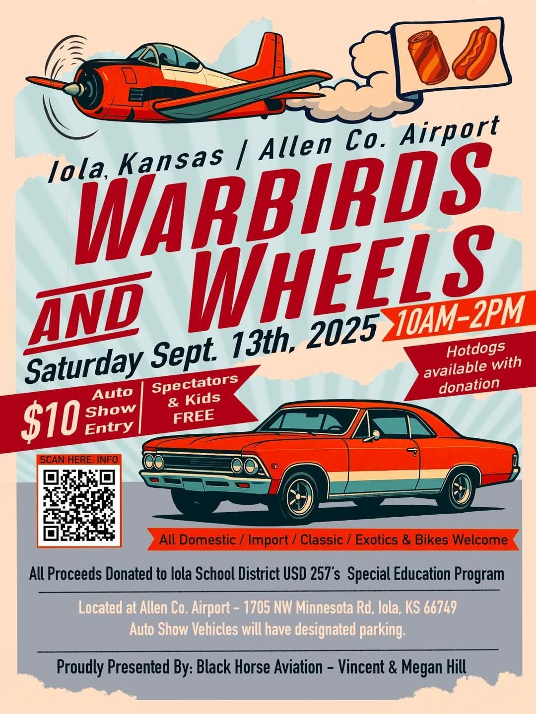 Warbirds and Wheels event at Allen County Airport in Iola, KS on September 13, 2025