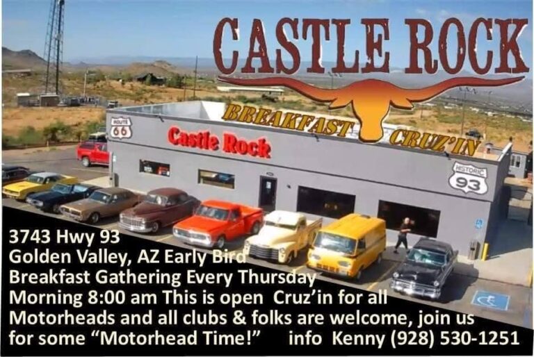 Castle Rock Early Bird Breakfast Gathering car show in Golden Valley, AZ