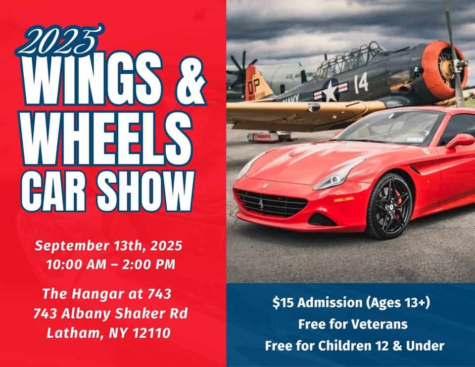 2025 Wings & Wheels Car Show event at 756 Albany Shaker Rd in Latham, NY on September 13, 2025