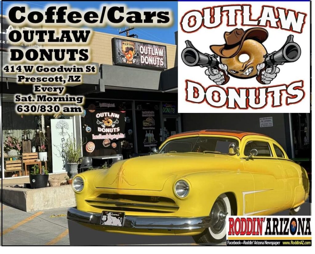 Coffee/Cars Outlaw Donuts event at Outlaw Donuts in Prescott, AZ on June 1, 2025