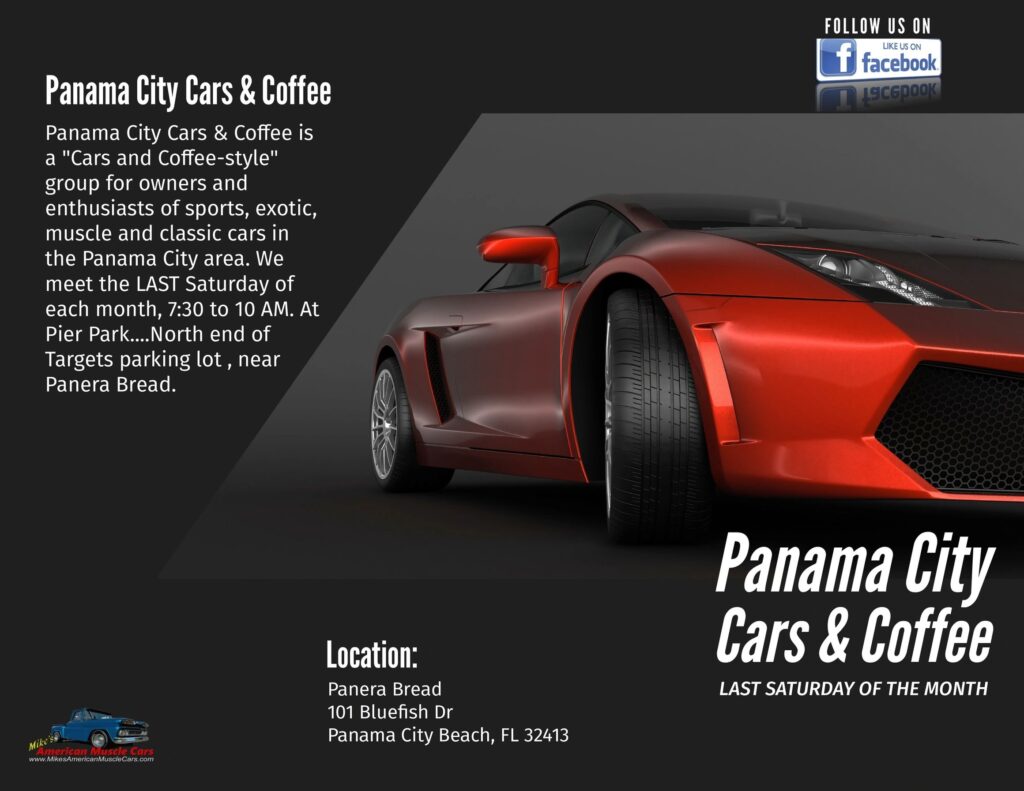 Panama City Cars & Coffee event at Panera Bread in Panama City Beach, FL on June 29, 2025