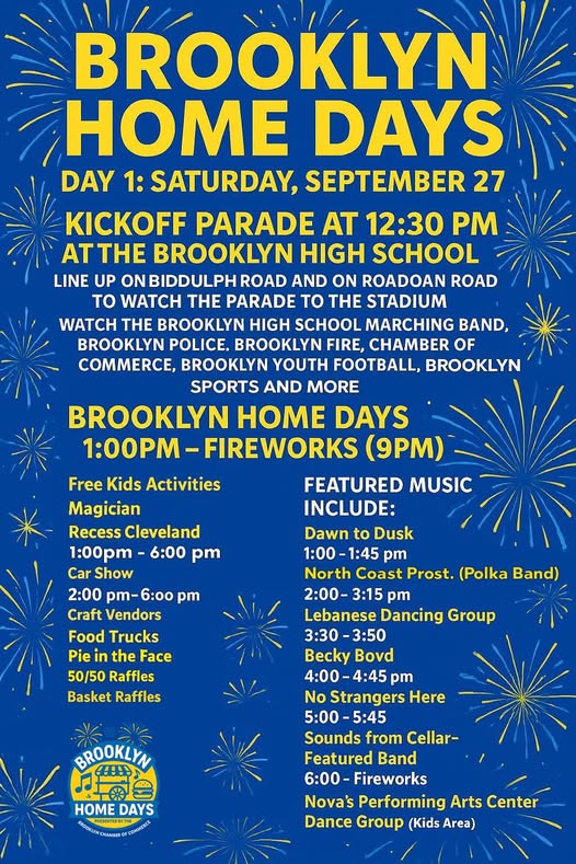 Brooklyn Home Days event at Brooklyn High School in Brooklyn, OH on September 27, 2025