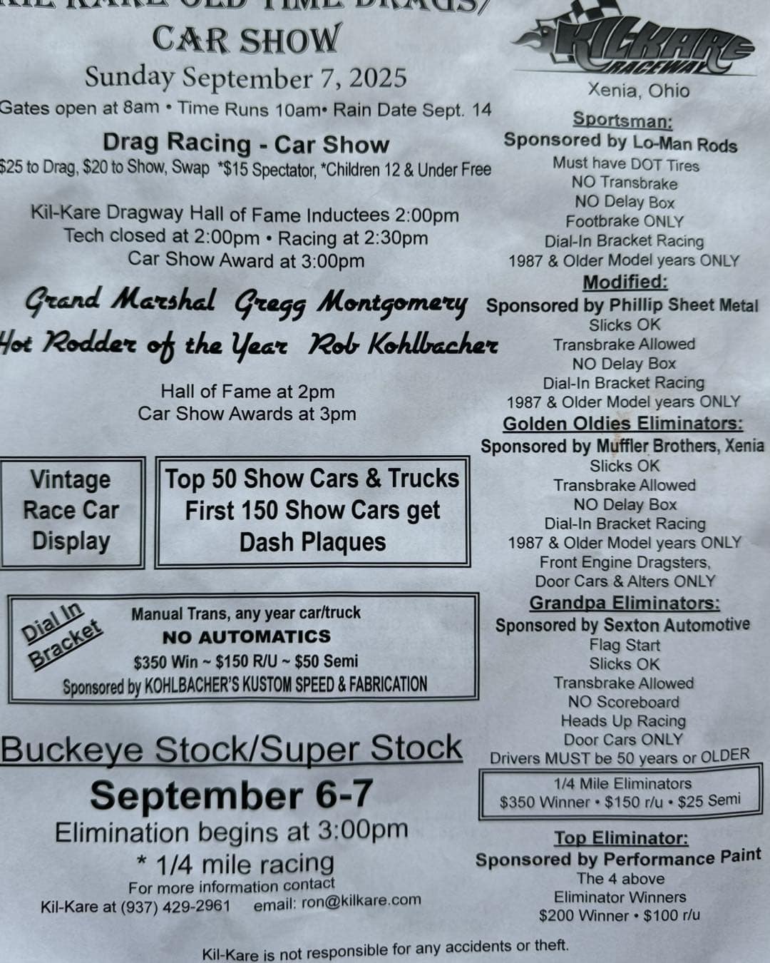 Car Show & Drag Racing at Kil-Kare Dragway – Xenia, OH | CarCruiseFinder