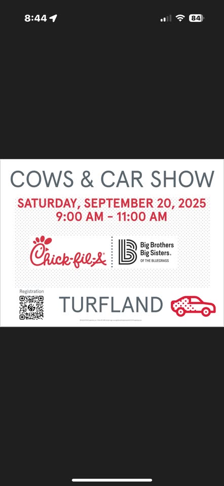 Cows & Car Show event at 2025 Harrodsburg Rd in Lexington, KY on September 20, 2025