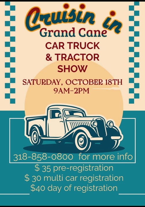 Cruisin' Grand Cane event at 816 5th St in Grand Cane, LA on October 18, 2025
