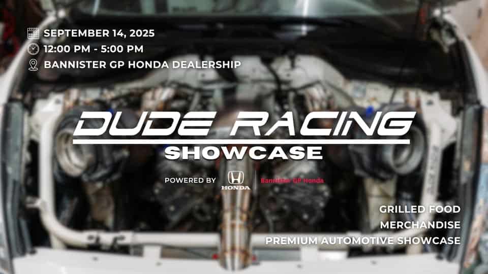 Dude Racing Showcase (Automotive Meet) event at 12924 100 St in Grande Prairie, AB on September 14, 2025