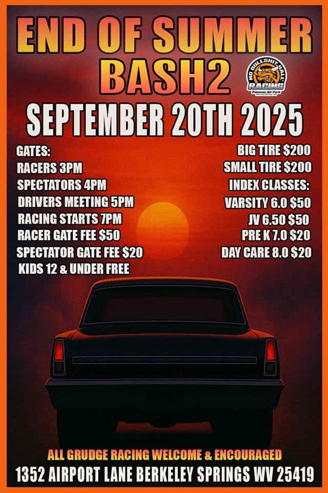 End Of Summer Bash 2 event at 1352 Airport Ln in Berkeley Springs, WV on September 20, 2025