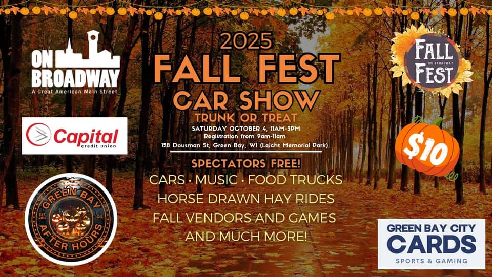 Fall Fest '25 Car Show & Trunk or Treat event at 128 Us-141 in Green Bay, WI on October 4, 2025
