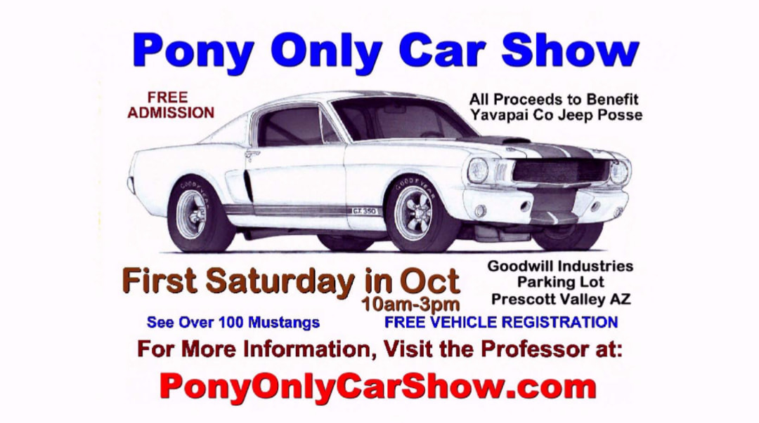 Pony Only Car Show event at Goodwill Industries Parking Lot in Prescott Valley, AZ on October 5, 2025
