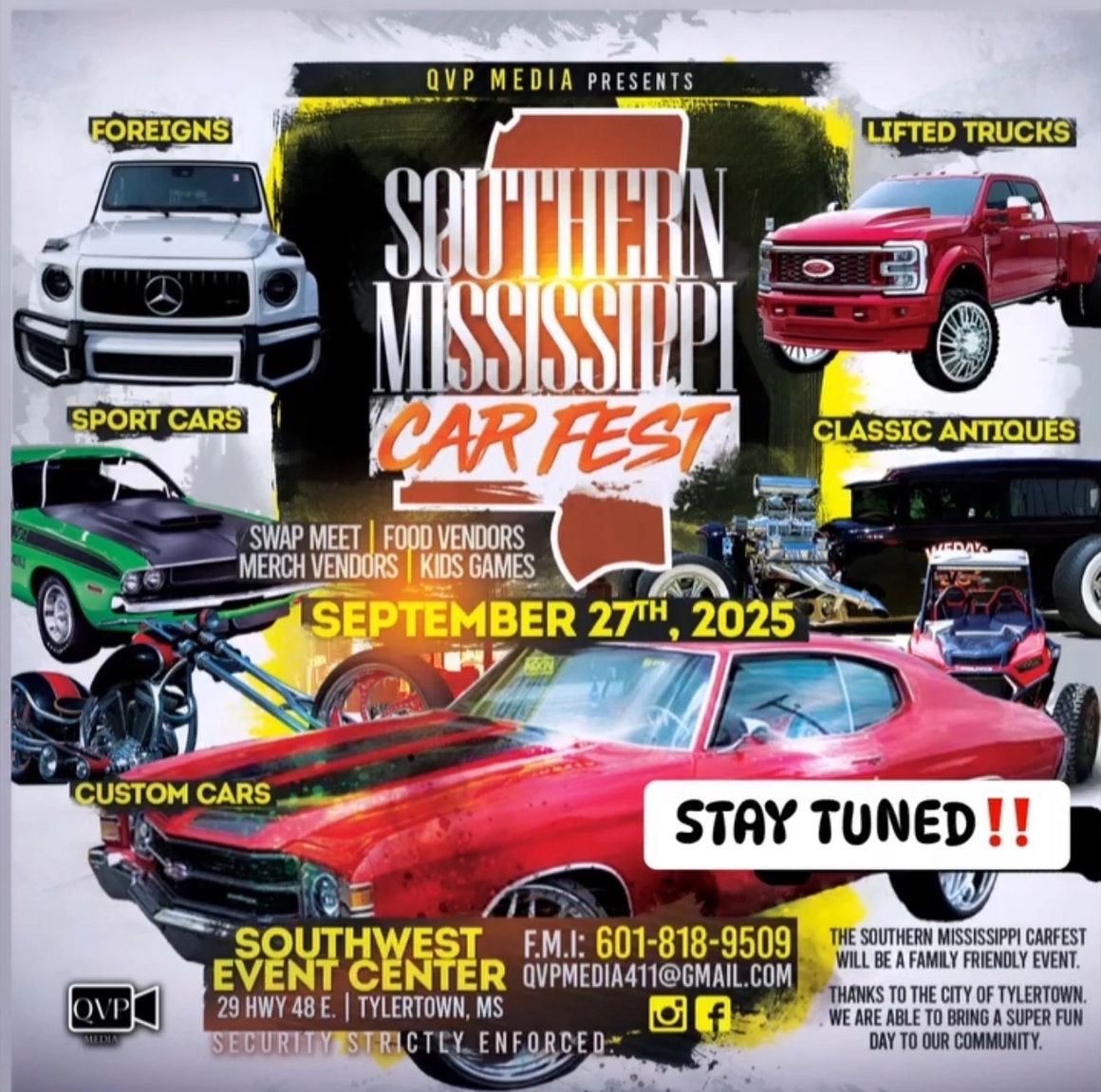 Southern Mississippi Car Fest event at Southern Mississippi CarFest Event Center in Tylertown, MS on September 27, 2025