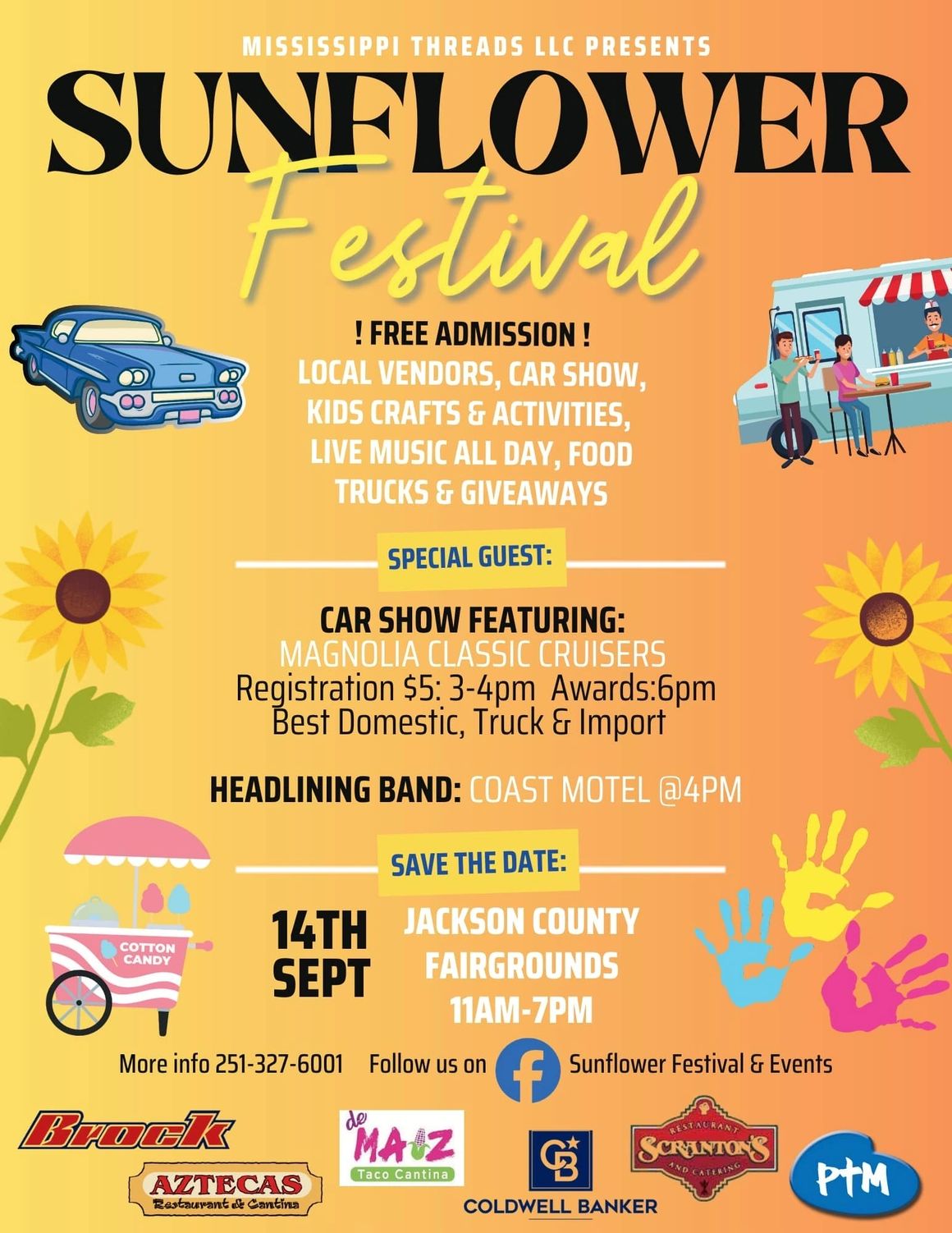 Sunflower Festival event at Jackson County Fairgrounds in Jackson, MS on September 14, 2025