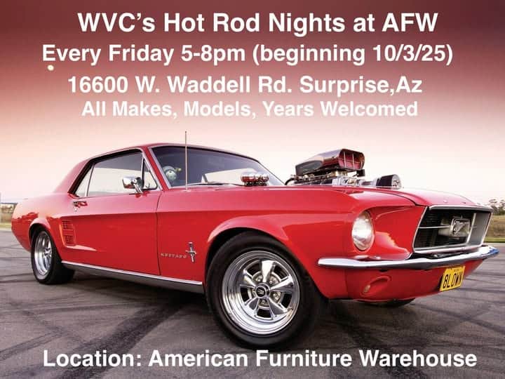 WVC's Hot Rod Nights at AFW event at American Furniture Warehouse in Surprise, AZ on October 3, 2025