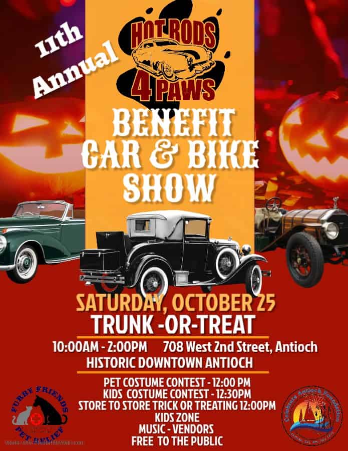 11th Annual Hot Rods 4 Paws event at 708 W 2Nd St in Antioch, CA on October 25, 2025