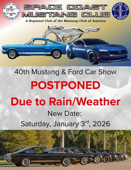 40th Mustang & Ford Car Show event at American Muscle Car Museum in Melbourne, FL on January 3, 2026
