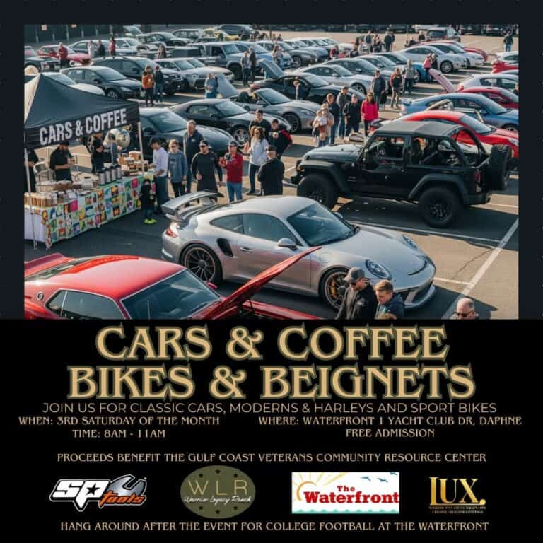 Cars & Coffee, Bikes & Beignets car show in Daphne, AL