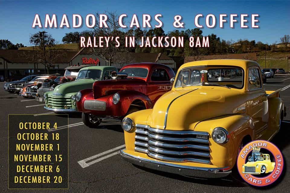 Amador Cars and Coffee event at Raley'S in Jackson, CA on October 18, 2025