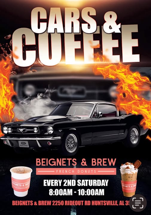 Cars & Coffee event at Beignets & Brew in Huntsville, AL on June 8, 2025