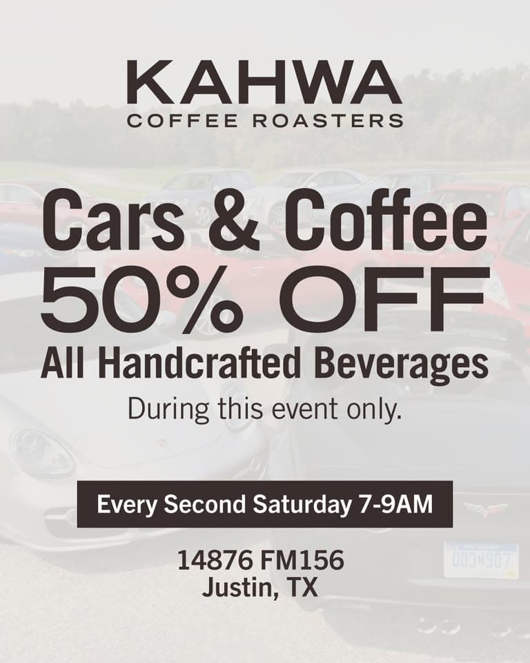 Cars & Coffee event at 14876 Fm-156 in Justin, TX on October 11, 2025