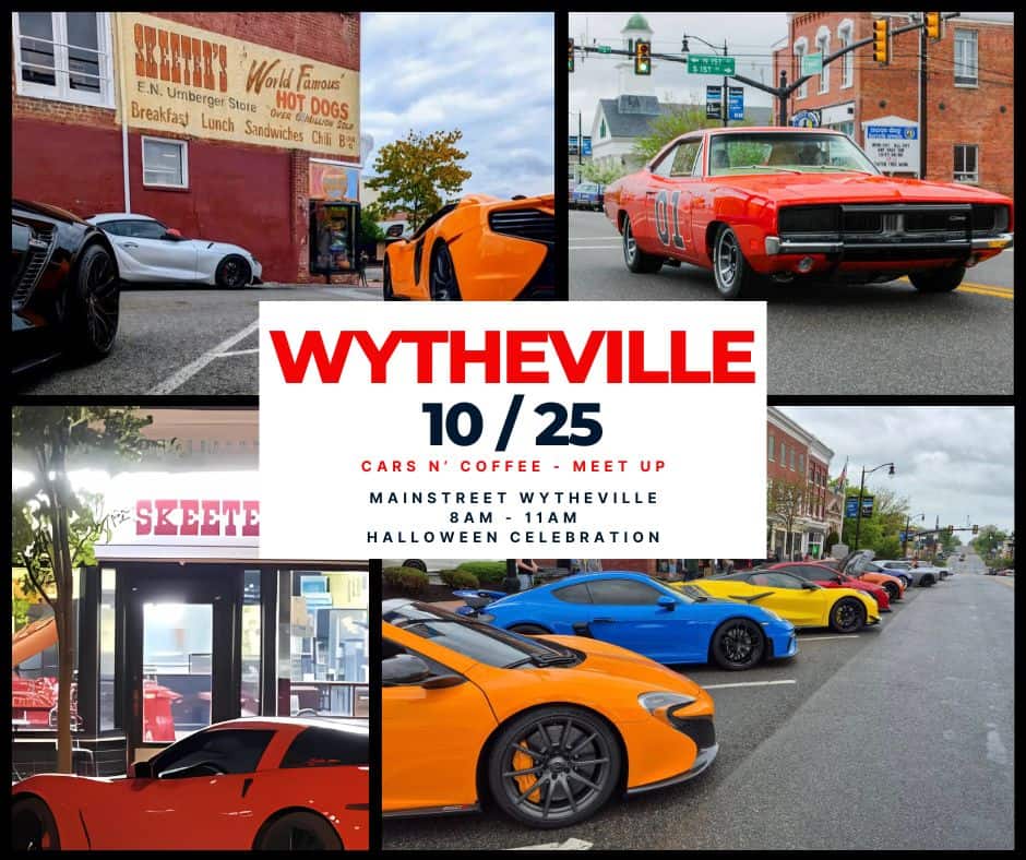Cars N Coffee - Halloween Edition event at 165 E Main St in Wytheville, VA on October 25, 2025