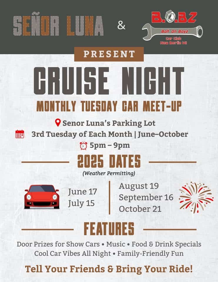 Cruise Night: Monthly Car Meet-Up event at 1901 S Calhoun Rd in New Berlin, WI on October 21, 2025