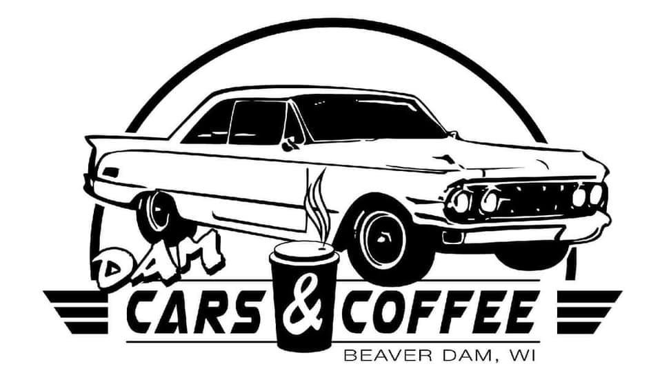 Dam Cars & Coffee 2026 event at N7171 Raceway Rd in Beaver Dam, WI on June 7, 2026
