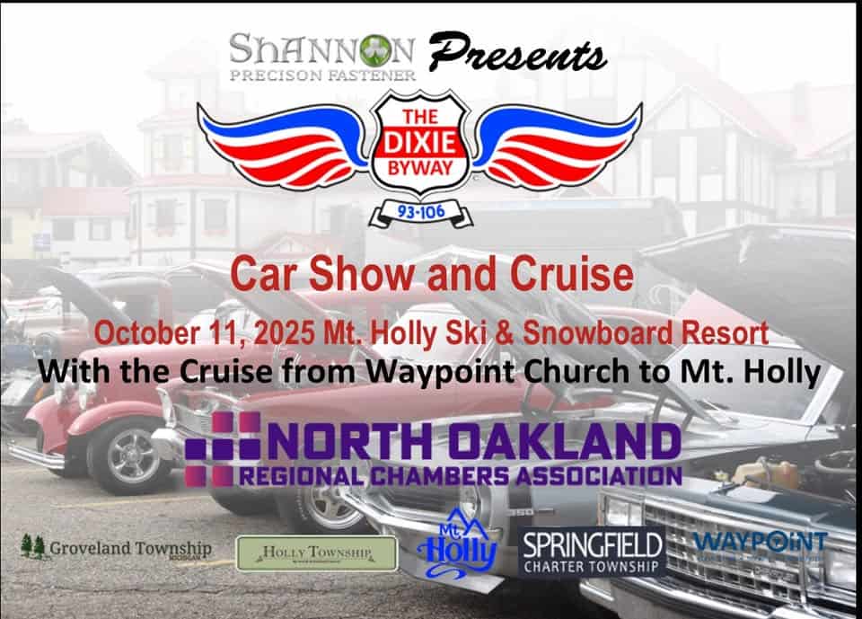 Dixie Byway Car Show & Cruise event at 13536 Dixie Hwy in Holly, MI on October 11, 2025