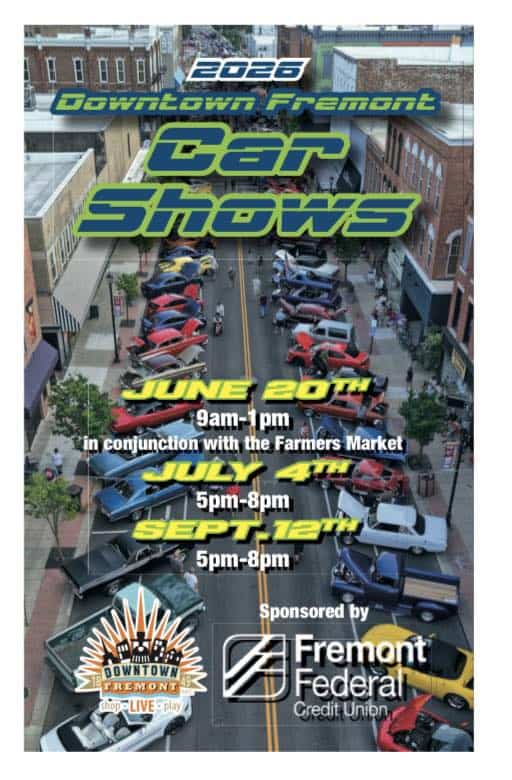 Fremont Federal Credit Union Downtown Fremont Car Show and Farmers Market event at 299 Croghan St in Fremont, OH on June 20, 2026