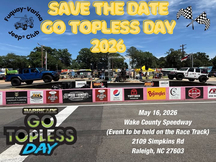 Go Topless Day event at Wake County Speedway in Raleigh, NC on May 16, 2026