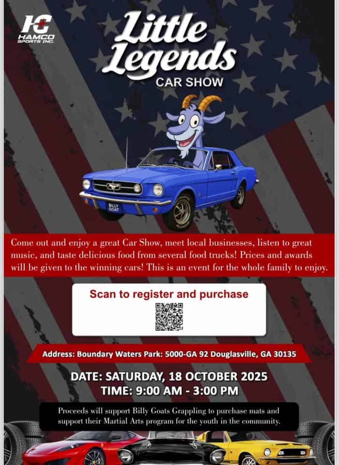 Little Legends Car Show event at 5000 Ga-92 in Douglasville, GA on October 18, 2025