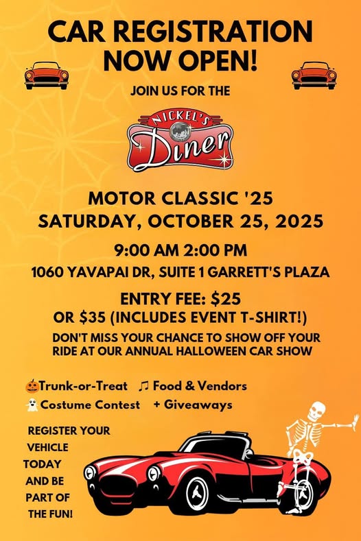 Nickel's Diner Motor Classic '25 event at Garrett's Plaza in Prescott, AZ on October 25, 2025