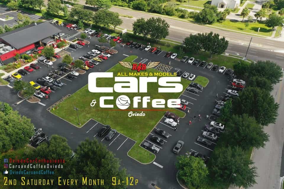 Rock & Brews Oviedo Cars & Coffee event at 7131 Red Bug Lake Rd in Oviedo, FL on November 8, 2025