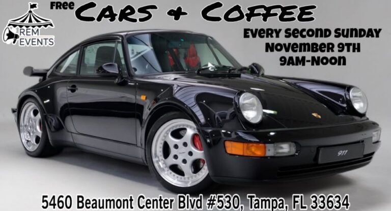 Cars & Coffee car show in Tampa, FL