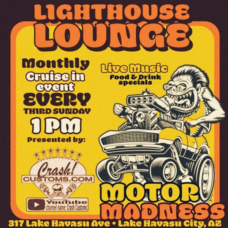 Lighthouse Lounge Motor Madness car show in Lake Havasu City, AZ