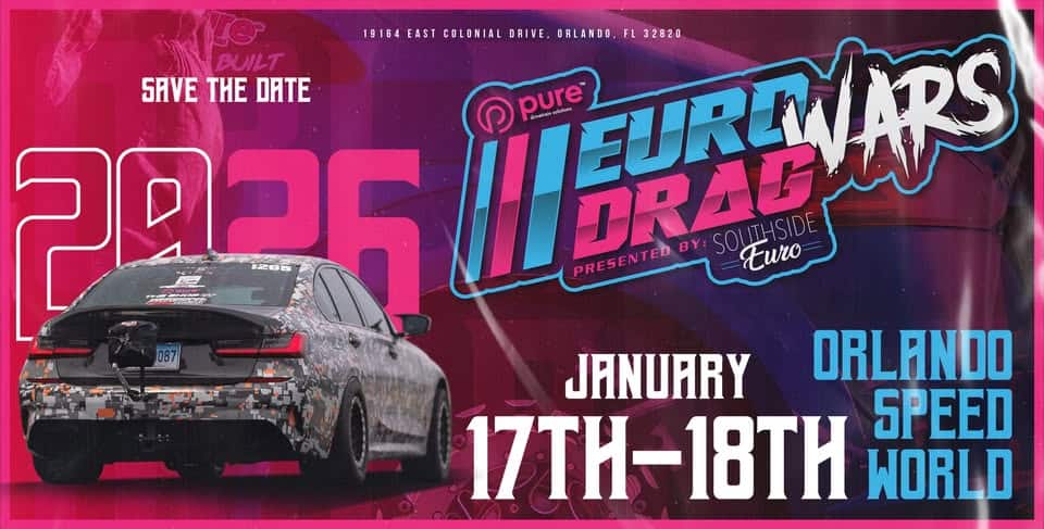 2026 Euro Drag Wars event at 19164 E Colonial Dr in Orlando, FL on January 17, 2026
