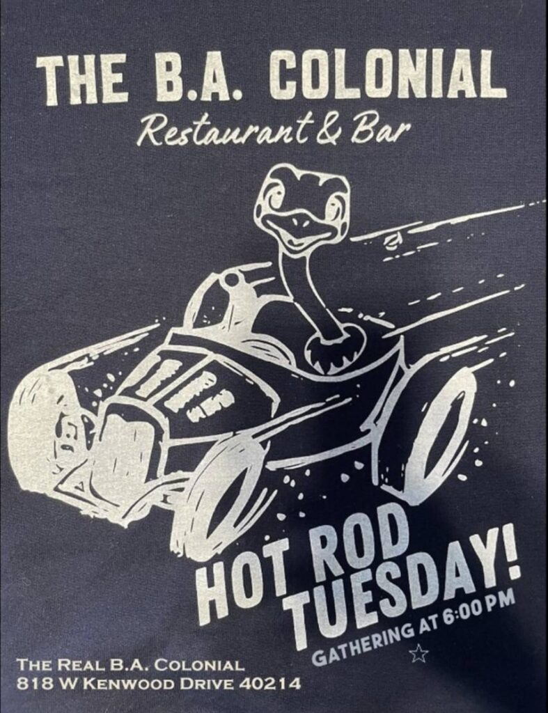 Hot Rod Tuesday! event at The B.A. Colonial in Louisville, KY on November 18, 2025