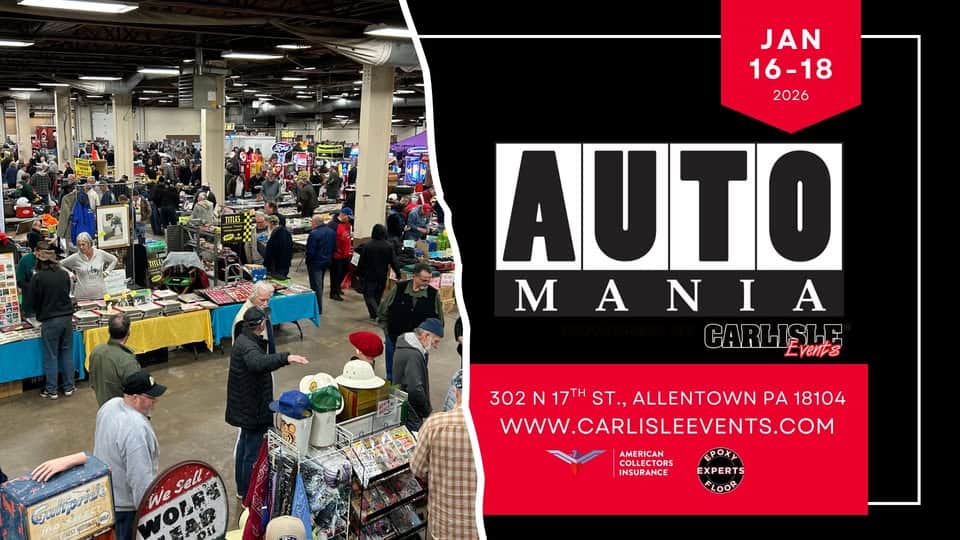 Auto Mania 2026 event at 302 N 17Th St in Allentown, PA on January 16, 2026