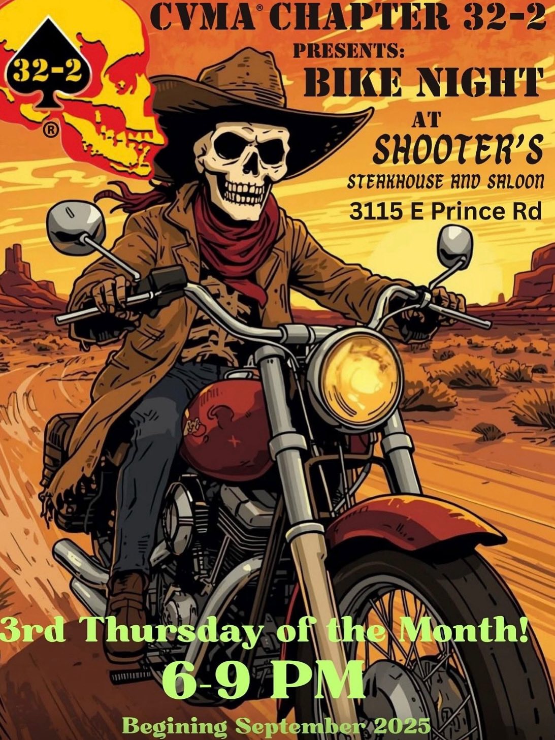 Bike Night event at Shooter's Steakhouse and Saloon in Tucson, AZ on September 18, 2025