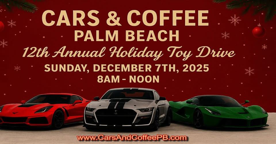 Cars & Coffee Palm Beach event at Boca Raton Innovation Campus in Palm Beach, FL on December 7, 2025