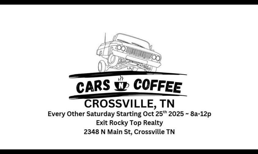 Cars N' Coffee event at Rocky Top Realty in Crossville, TN on October 25, 2025