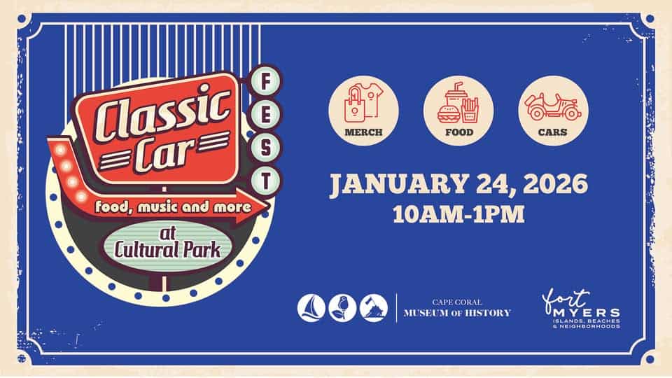 Classic Car Fest event at 544 Cultural Park Blvd in Cape Coral, FL on January 24, 2026