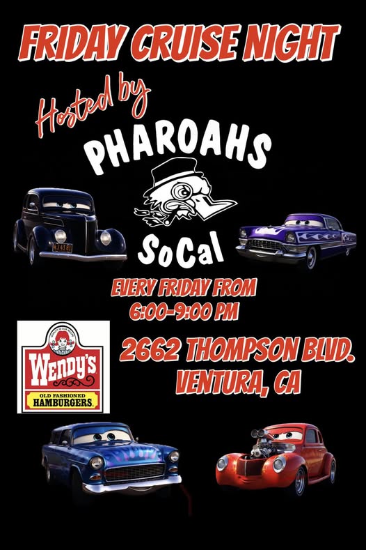 Friday Cruise Night event at Wendy's in Ventura, CA on November 7, 2025