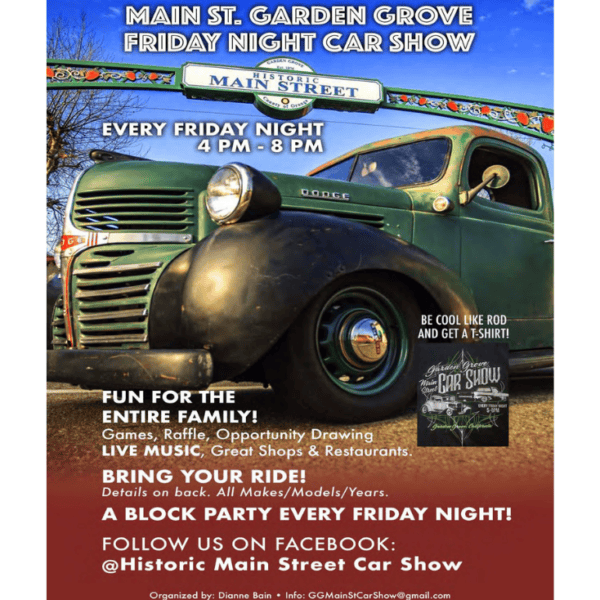 Historic Main Street Garden Grove Friday Night Cruise event at 12911 Main St. in Garden Grove, CA on November 21, 2025