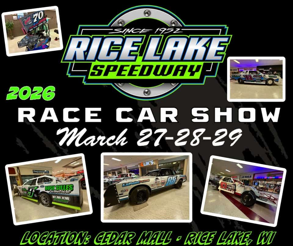 2026 Race Car Show - FREE ADMISSION event at 2900 S Main St in Rice Lake, WI on March 27, 2026